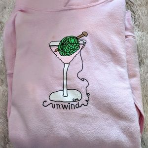 Pink hooded sweatshirt